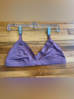 Victoria's Secret Mauve Wireless Lace-Accent Bralette